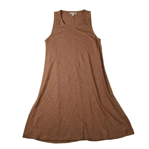 Madewell Tank Swing T Shirt Dress in Camel Tan Small Coastal Minimalist Preppy - Picture 1 of 10